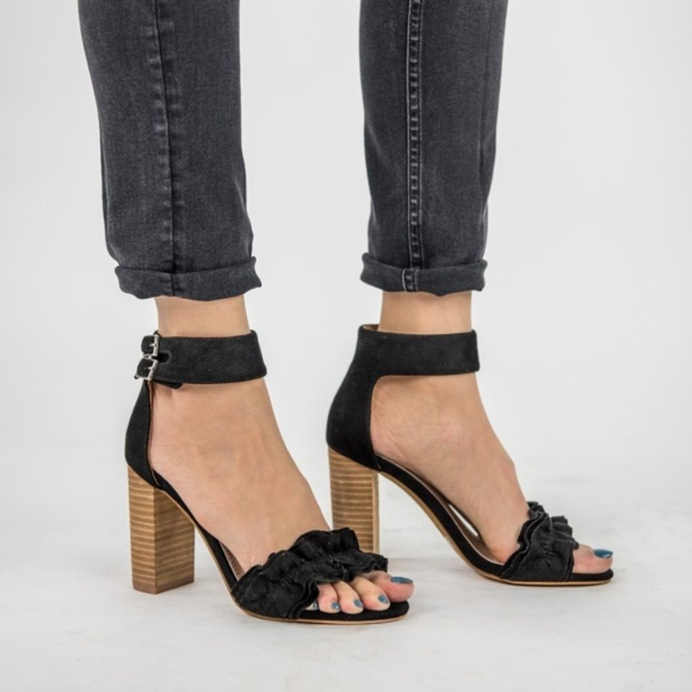 Mi.iM ‘Emmeline’ Ruffle-Trimmed Two Band Heel